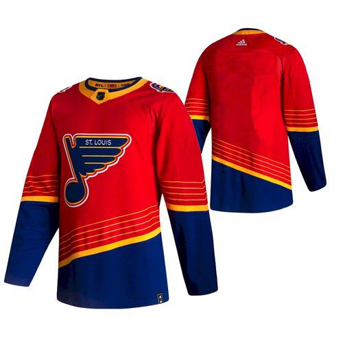 Men St. Louis Blues Blank red NHL 2021 Reverse Retro jersey